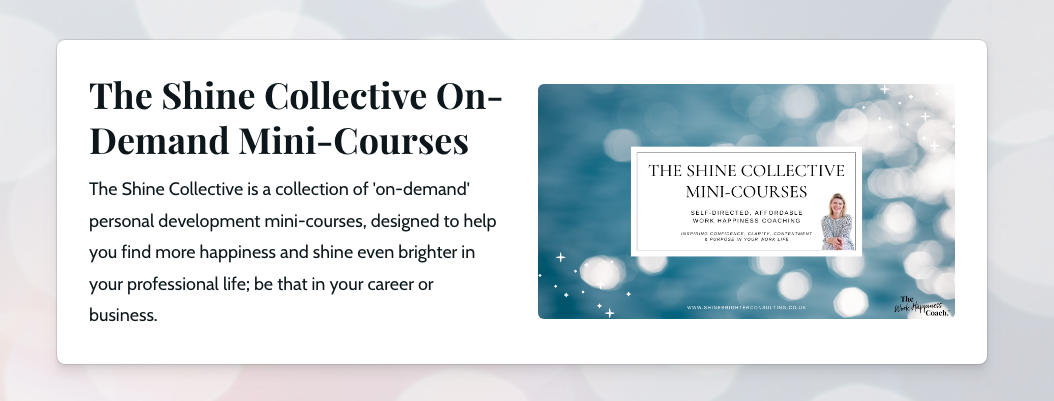 Shine Collective Mini Courses